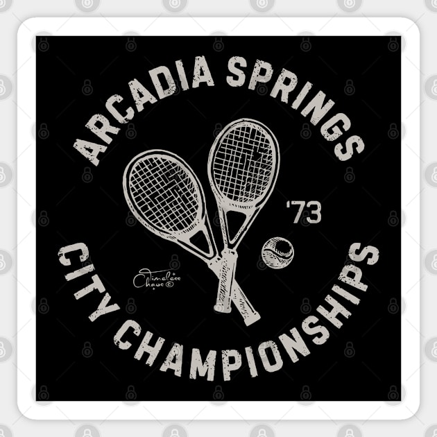 Arcadia Springs City Championships '73 Sticker by Timeless Chaos